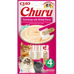 INABA CAT CHURU tuńczyk z krewetką 4x 14g (56g)