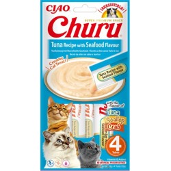 INABA CAT CHURU tuńczyk z owocami morza 4x 14g (56g)