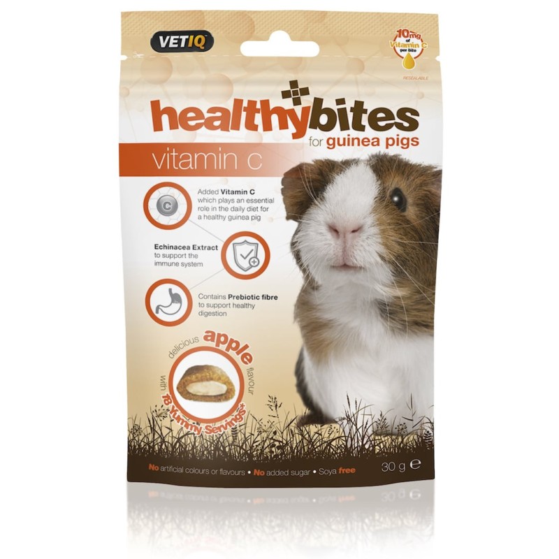 RECOSNACK Vetiq Przysmaki z witaminą C dla świnek morskich Healthy Bites Vit C for guinea pigs 30g