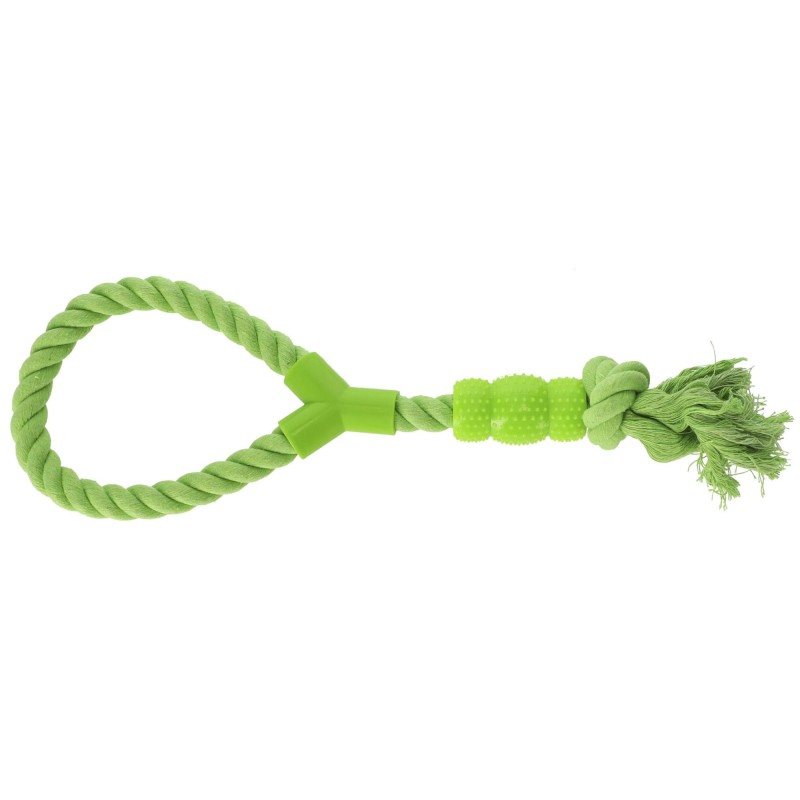 DINGO Sznur z Gryzakiem Denta Fresh 41 cm - zielony
