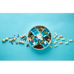 PET DREAM HOUSE Spin Windmill Blue Easy Miska Interaktywna - niebieski