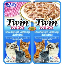 INABA CAT Twin Tuna, Chicken and Scallop 2x 40g