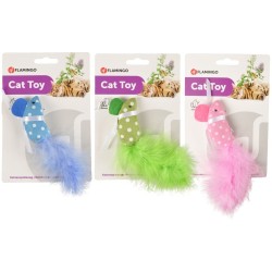FLAMINGO Myszka z piórkiem kolor mix 1 szt.