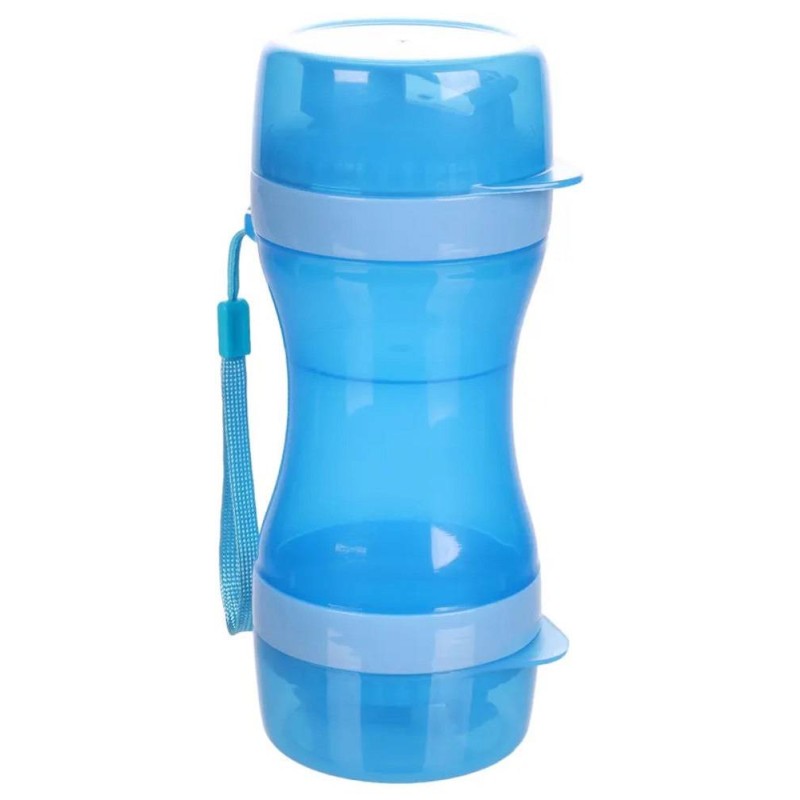 FLAMINGO Bidon z miseczką - niebieski