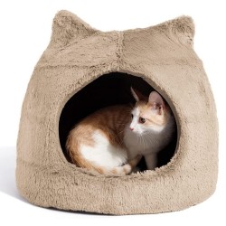 BEST FRIENDS legowisko / budka Meow Hut KOT S - ciemny beż