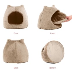 BEST FRIENDS legowisko / budka Meow Hut KOT S - ciemny beż