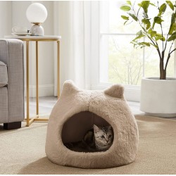 BEST FRIENDS legowisko / budka Meow Hut KOT S - ciemny beż