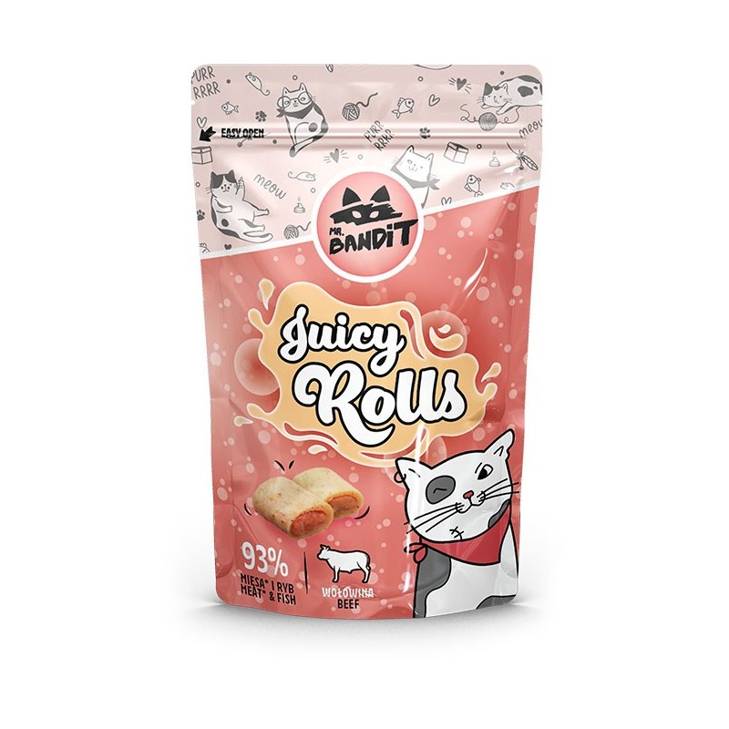 MR. BANDIT Cat Juicy Rolls with Beef - Wołowina 40g