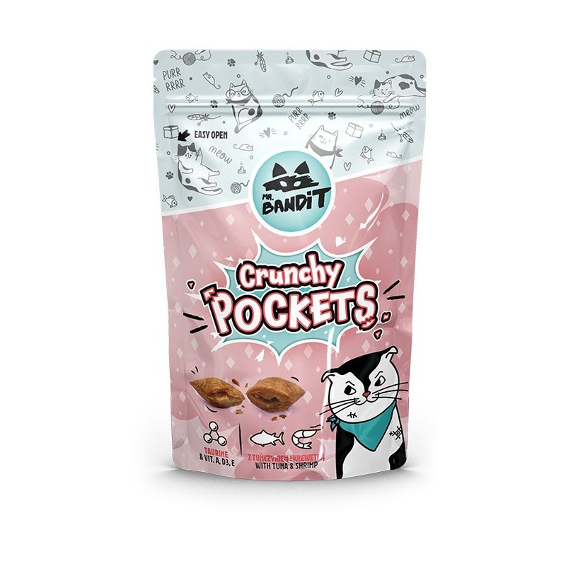 MR. BANDIT Cat Crunchy Pocekts with Tuna and Shrimp - Tuńczyk i Krewetka 40g