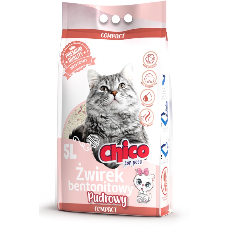 CHICO Żwirek bentonitowy Compact Pudrowy 5L