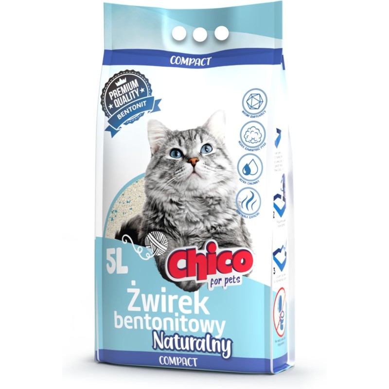 CHICO Żwirek bentonitowy Compact Naturalny 10L