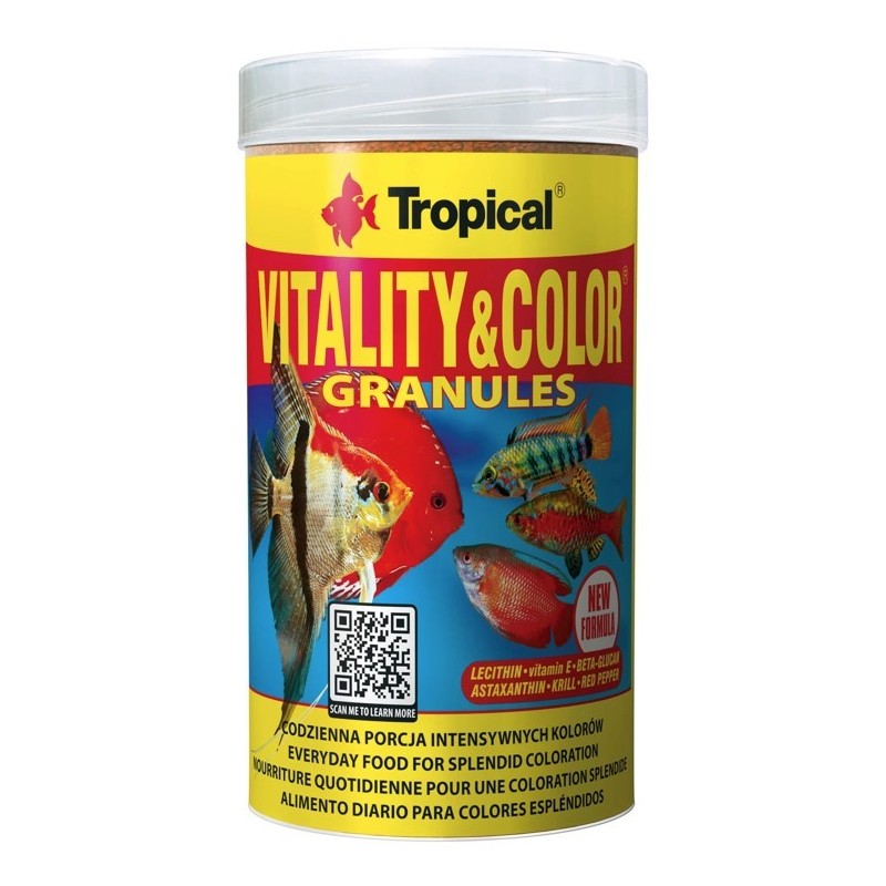 TROPICAL Vitality and Color Granulat - Wybarwiający pokarm dla ryb ozdobnych 100ml