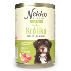 NEKKO Junior królik, jabłko i rumianek 400g (puszka)