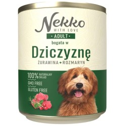 NEKKO Adult dziczyzna, żurawina i rozmaryn 800g (puszka)
