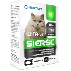 EUROWET Wita-Vet Sierść - kot 60 tabl.