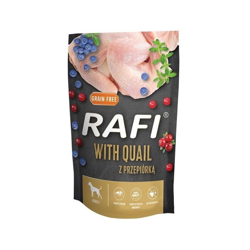 DOLINA NOTECI Rafi Przepiórka, Borówki i Żurawina 500g (saszetka)