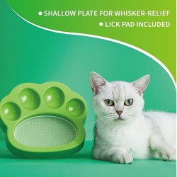 PET DREAM HOUSE Paw 2in1 (miska spowalniająca) Mini Green Easy 20 x 18 x 3 cm - zielony