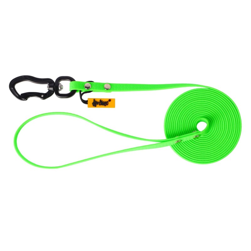 DINGO Smycz Treningowa z rączką Flex Honey - zielona 5 m