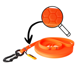 DINGO Smycz Treningowa z rączką Flex Honey - pomarańczowa 3 m