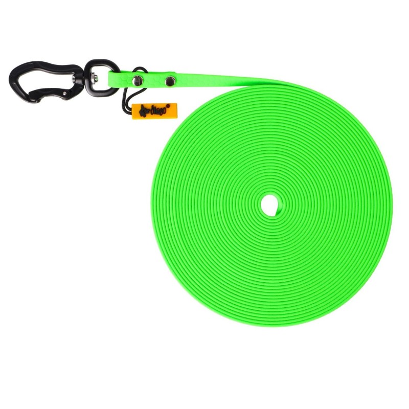 DINGO Smycz Treningowa bez rączki Flex Honey 1 cm x 10 m - zielona