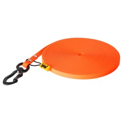DINGO Smycz Treningowa bez rączki Flex Honey 1 cm x 10 m - pomarańczowa