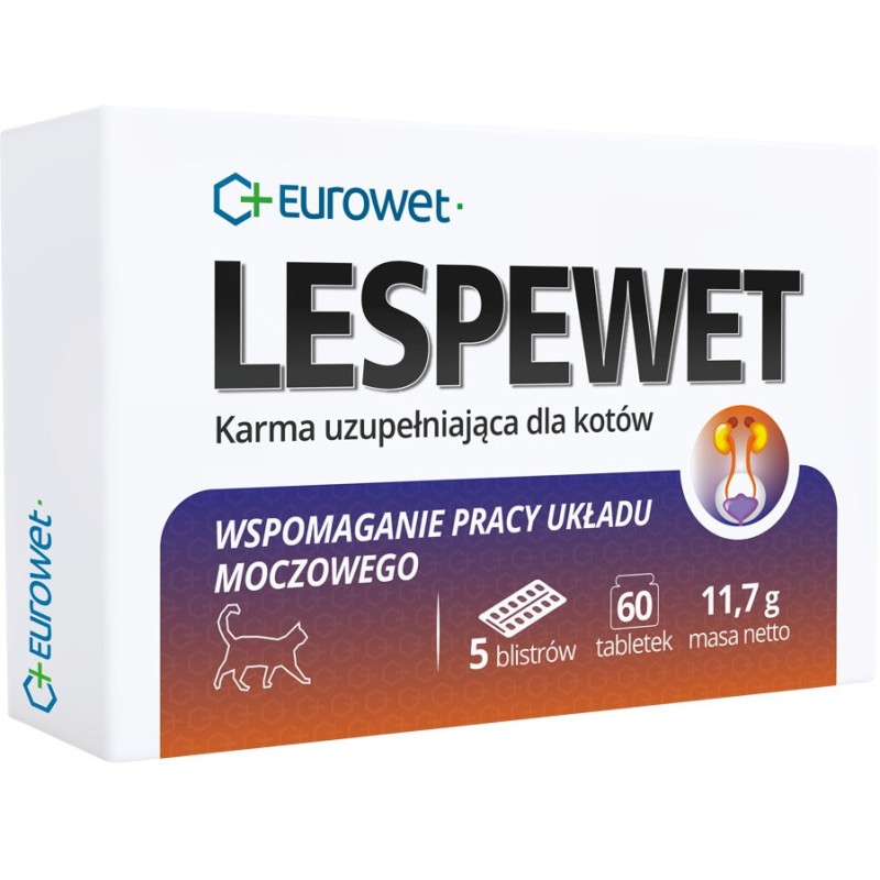 EUROWET Lespewet Kot - drogi moczowe, nerki 60 tab.