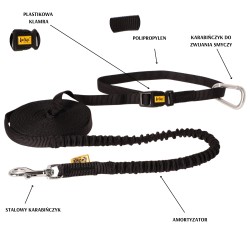 DINGO Pas sapacerowy z amortyzatorem 1,5 cm x 6 m - czarna