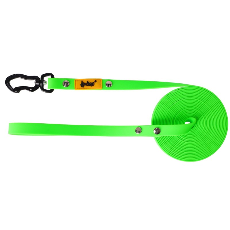 DINGO Smycz Treningowa z rączką Flex  - zielona 1,6 cm x 5 m