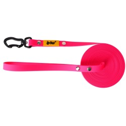 DINGO Smycz Treningowa z rączką Flex  - różowa 2 cm x 5 m