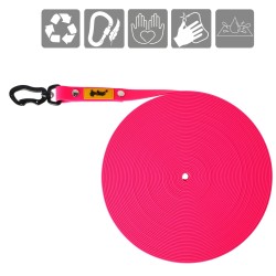 DINGO Smycz Treningowa bez rączki Flex - różowa 2 cm x 10 m