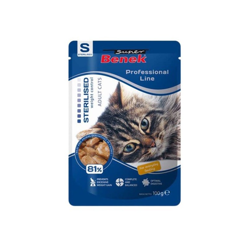 SUPER BENEK Cat Drób dla kota wysterylizowanego - saszetka 100g