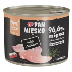 PAN MIĘSKO Indyk z Królikiem dla kota 200g