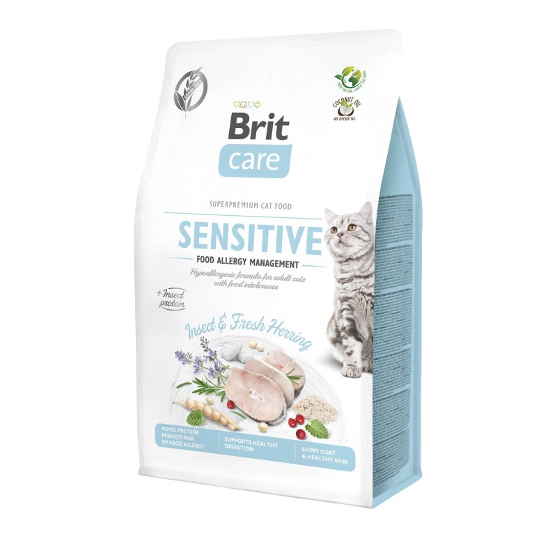 BRIT CARE Cat Grain-Free Sensitive - Insect and Herring 400g PROMO Krótki termin