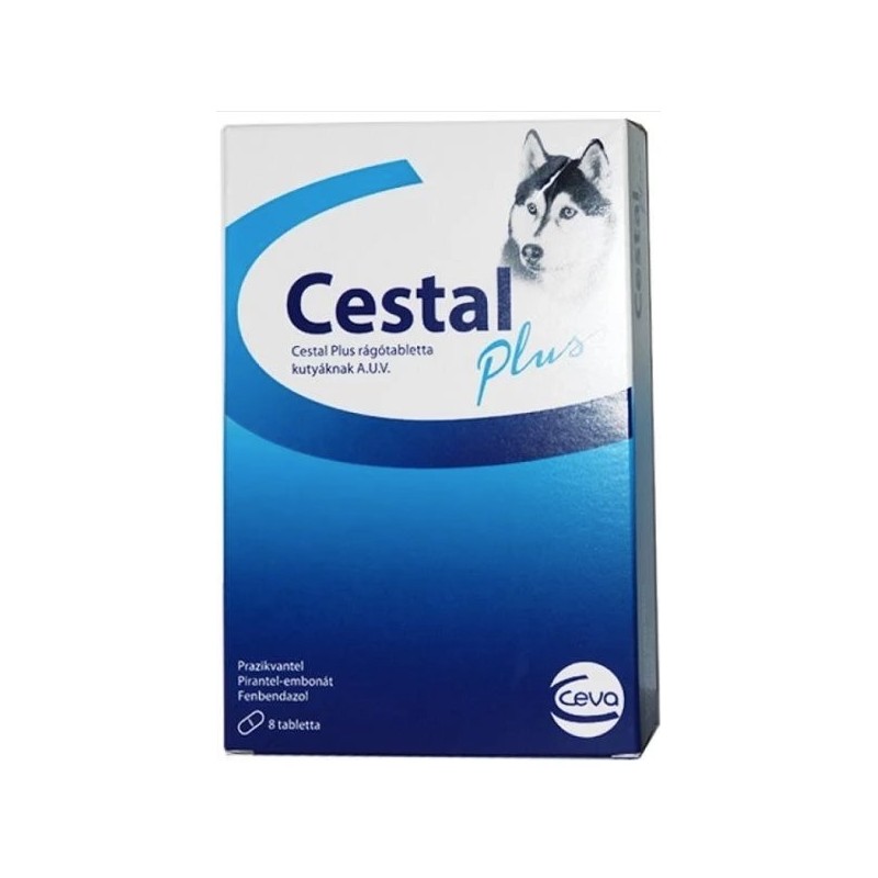 CESTAL Plus 50mg/144mg/200mg - tabl. dla psa na odrobaczanie 8 szt. (KARTONIK)