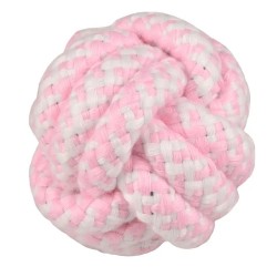 FLAMINGO Ivar Sznurowa kula 6 cm - biały/różowy