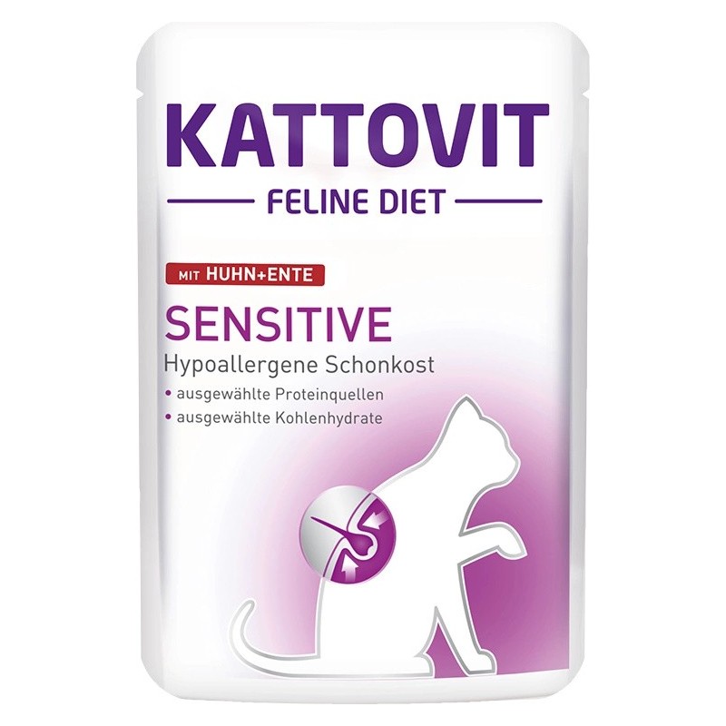 KATTOVIT Feline Diet Sensitive Kurczak i kaczka 85g (saszetka)