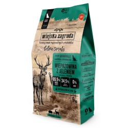 WIEJSKA ZAGRODA dla psa Leśne Smaki - Wieprzowina z jeleniem - rozmiar chrupek: S (mały) 2 kg