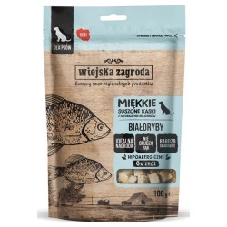 WIEJSKA ZAGRODA PIES Przysmaki Suszone Kąski Białoryby 100g