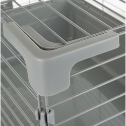 PANAMAPET Klatka dla gryzoni i królika 69 x 44,5 x 43 cm - biało/szara