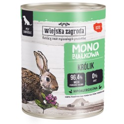 WIEJSKA ZAGRODA Monobiałkowa dla psa - Królik 800g