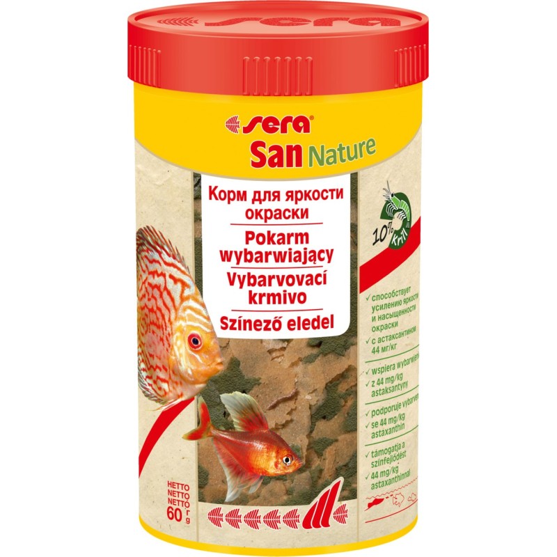 SERA Płatki San Nature - pokarm wybarwiający premium 250 ml
