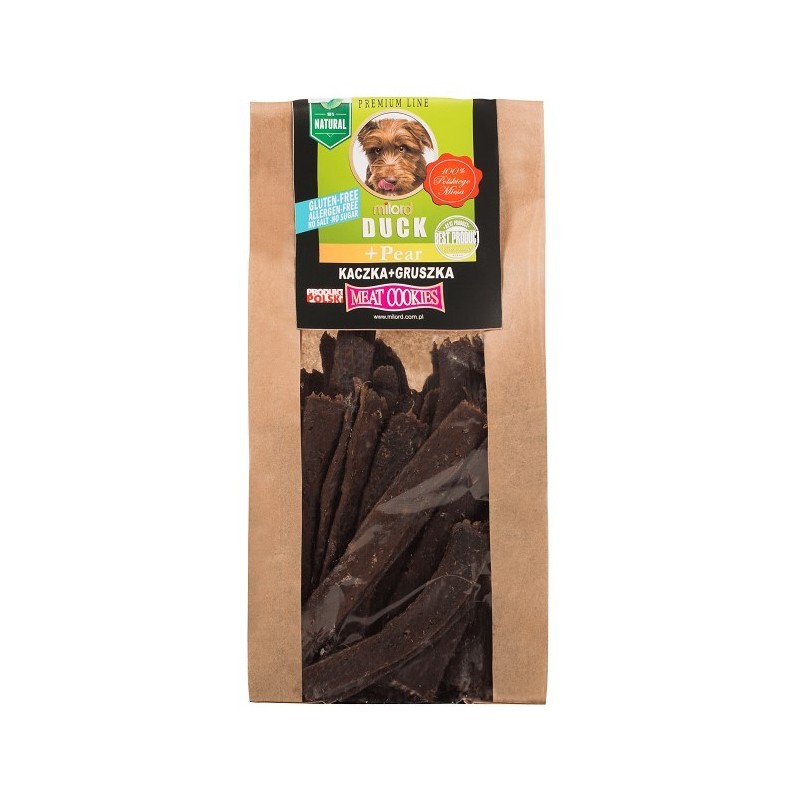 MILORD Meat Cookies - Suszone mięsne ciastka - Kaczka z Gruszką 80g