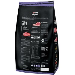 PAN MIĘSKO SENIOR Cielęcina z jagnięciną 20kg - rozmiar chrupek M PROMO Uszkodzenie