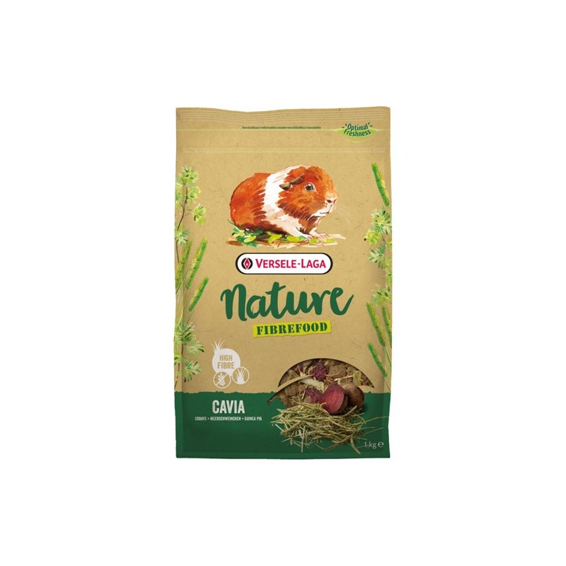 VERSELE-LAGA Cavia Nature Fibrefood - dla świnek morskich 1kg PROMO Krótki termin
