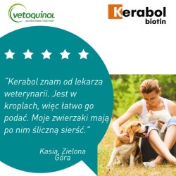 VETOQUINOL Kerabol Biotin 20 ml PROMO Krótki termin