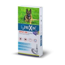 FREXIN Krople przeciw ektopasożytom dla psa 5-15 kg (1,5 ml) PROMO Króki termin
