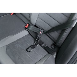 TRIXIE Pasek z karabińczykami do pasa bezpieczeństwa - czarny XS-S