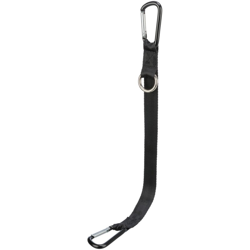 TRIXIE Pasek z karabińczykami do pasa bezpieczeństwa - czarny M-L