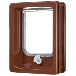 ZOLUX Drzwi dla kota z tunelem Brązowe