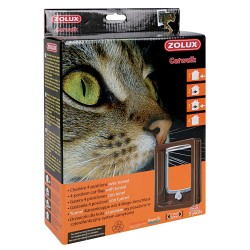 ZOLUX Drzwi dla kota z tunelem Brązowe